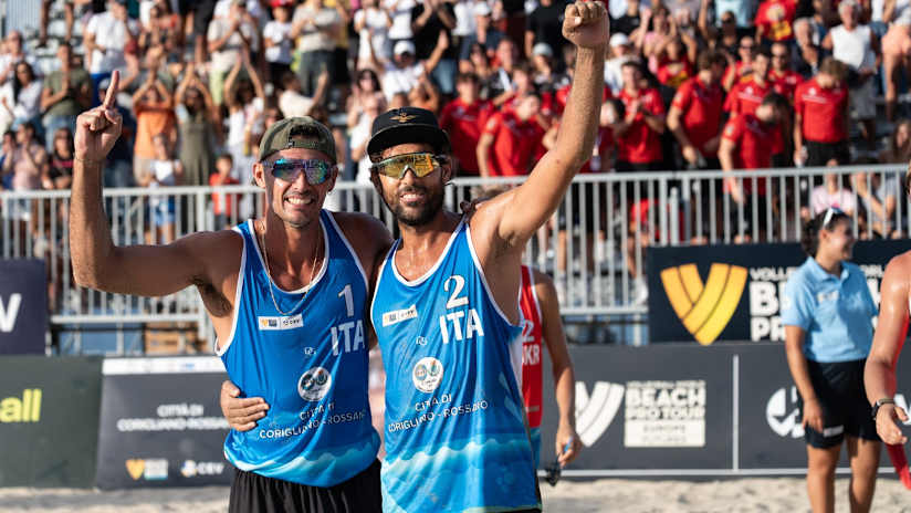 Italy’s Rossi & Lupo triumph at the 2026 Corigliano Rossano Futures (photo: cev.eu)