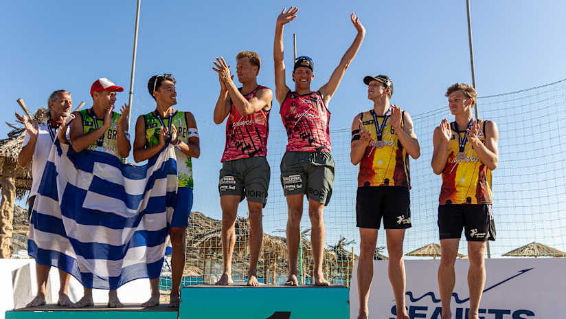 The 2026 Ios Futures men’s podium (source: cev.eu)