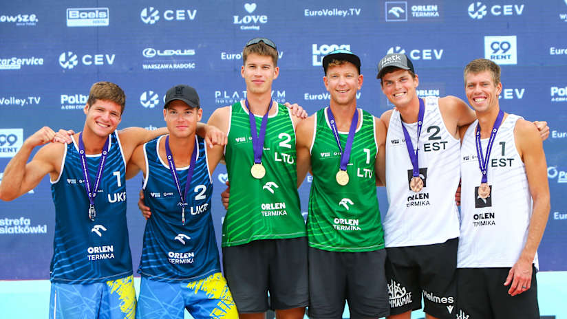 The men’s 2025 Warsaw Futures podium