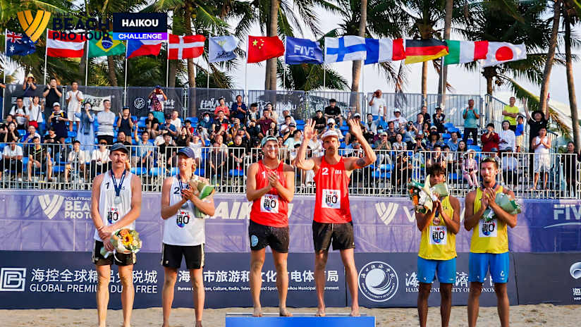 The 2024 Haikou Challenge men's podium