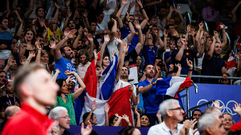 French fans filled the stands and supported their national team from start to finish