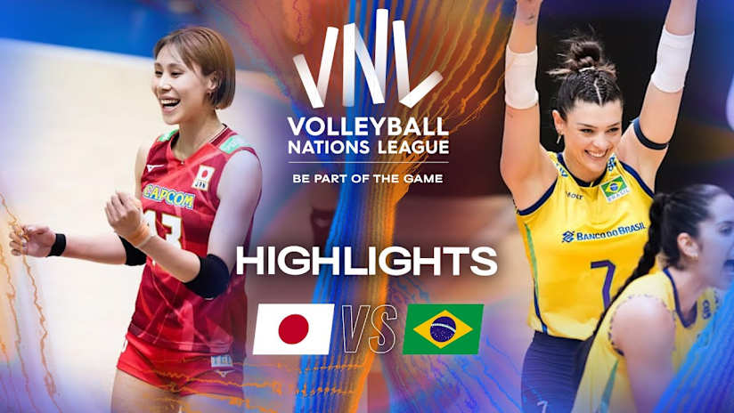 Japan 🇯🇵 vs. Brazil 🇧🇷 - Highlights | Week 3 | Women's VNL 2025