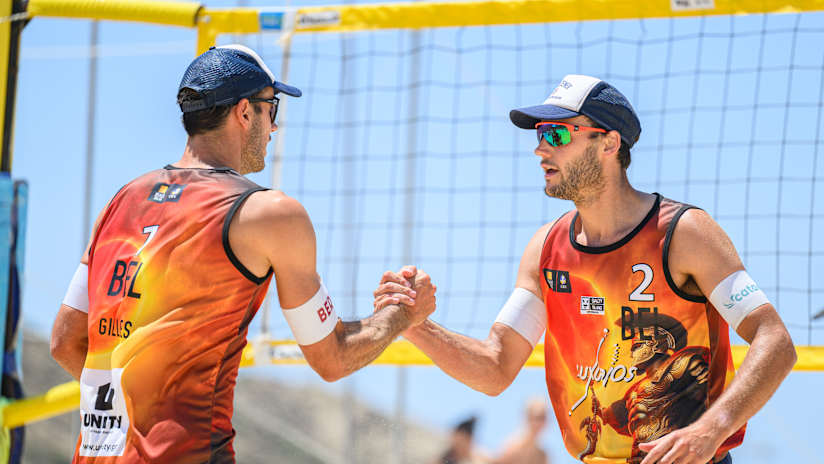 Belgian brothers Gilles Vandecaveye & Louis Vandecaveye celebrate (source: cev.eu)