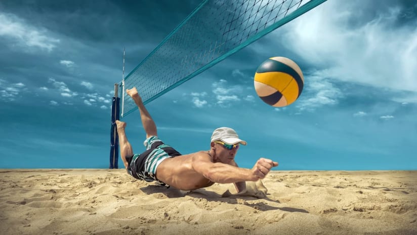 There is a lot of diving in beach volleyball.