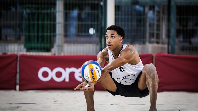 Saudi Arabia`s Hadi Aljorfi in action during a match