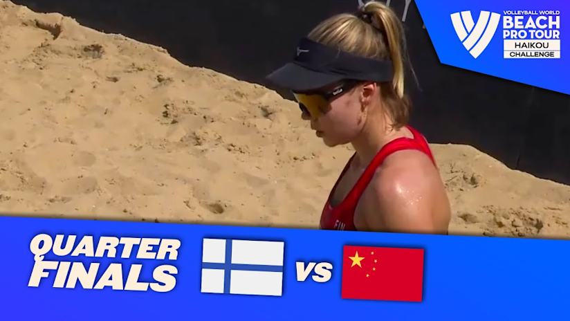 Ahtiainen/Lahti vs.  J. Zh. Wang/X. Y. Xia - Quarter Finals Highlights | Haikou 2024 #BeachProTour