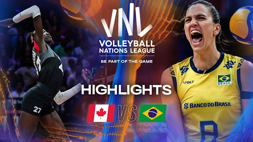 Canada 🇨🇦 vs. Brazil 🇧🇷 - Highlights | Week 2 | Women's VNL 2025