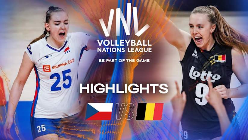Czechia 🇨🇿 vs. Belgium 🇧🇪 - Highlights | Week 3 | Women's VNL 2025