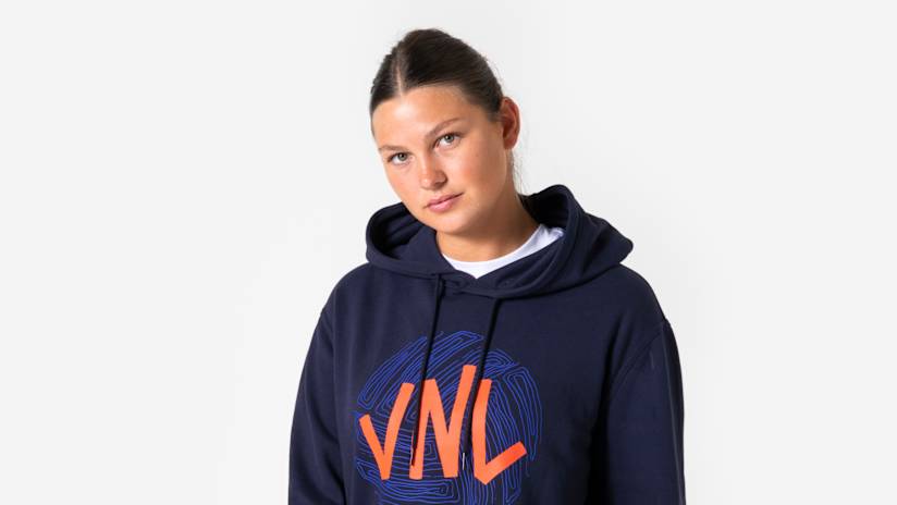 KIPSTA VNL SWEAT CAPUCHE BLEU JOY TWIST