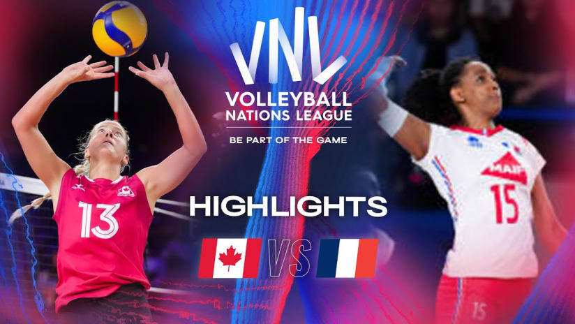 🇨🇦 CAN vs. 🇫🇷 FRA - Highlights | Week 3 | Women's VNL 2024