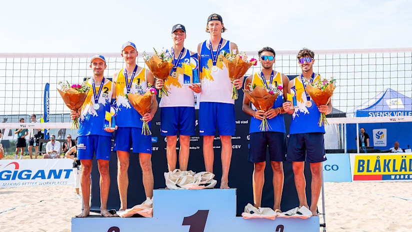 The 2025 Malmo Futures podium (source: cev.eu)
