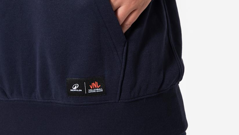 KIPSTA VNL SWEAT CAPUCHE BLEU JOY TWIST