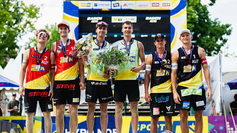 The 2024 Baden Futures men’s podium (source: cev.eu)