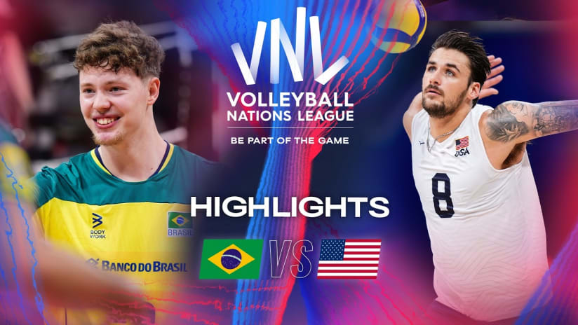 🇧🇷 BRA vs. 🇺🇸 USA - Highlights | Week 3 | Men's VNL 2024