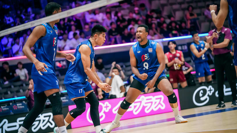 Thailand celebrate against Korea