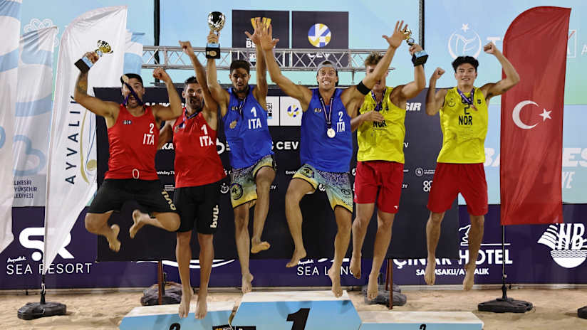 The 2024 Balikesir Futures men’s podium (source: cev.eu)