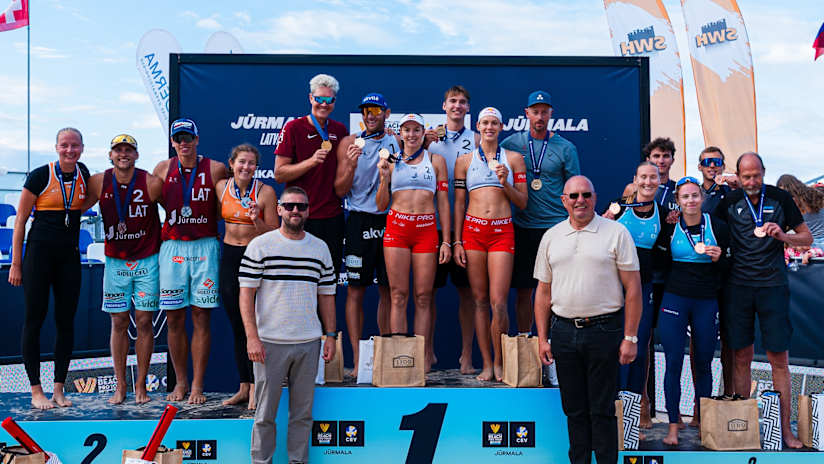 The 2026 Jurmala Futures medalists (photo: Kristaps Platacs / cev.eu)