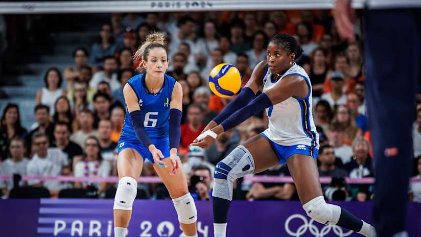 Besides contributing to Italy's point-scoring, Myriam Sylla also played an important role on serve-receive