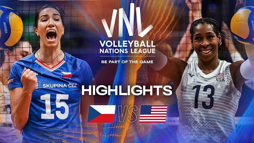 Czechia 🇨🇿 vs. USA 🇨🇿 - Highlights | Week 1 | Women's VNL 2025
