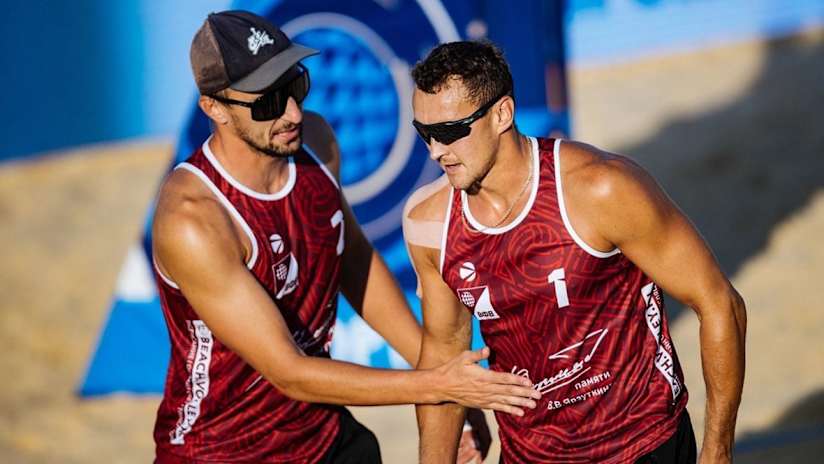 Belarus’s Aliaksandr Dziadkou & Pavel Piatrushka (source: VC Minsk)