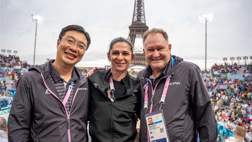 Mexican Sports Minister Ana Guevara (middle)