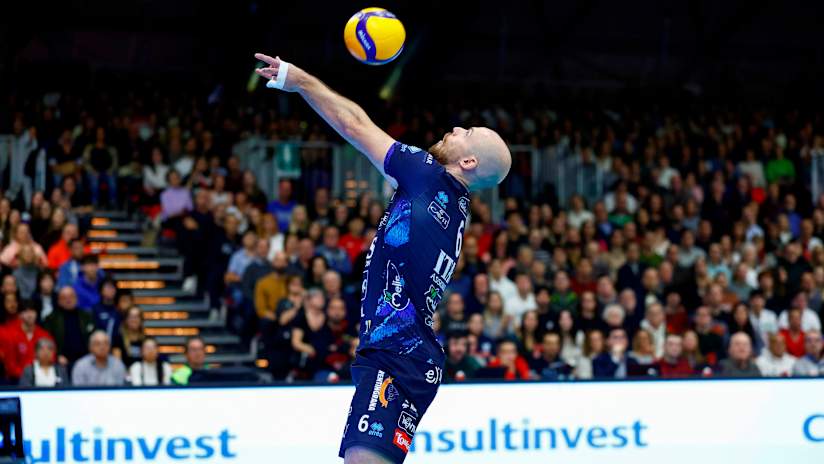 Trentino’s playmaker and MVP Riccardo Sbertoli in action (source: legavolley.it)