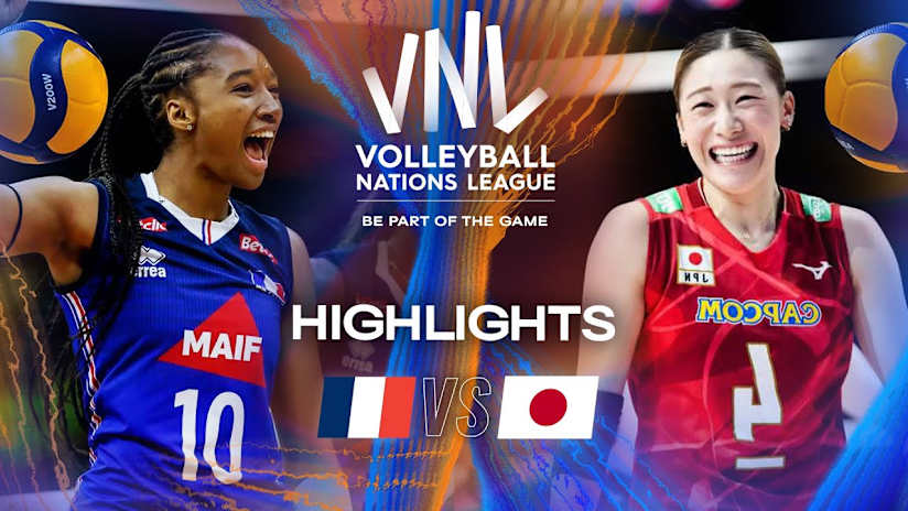 France 🇫🇷 vs. Japan 🇯🇵 - Highlights | Week 3 | Women's VNL 2025