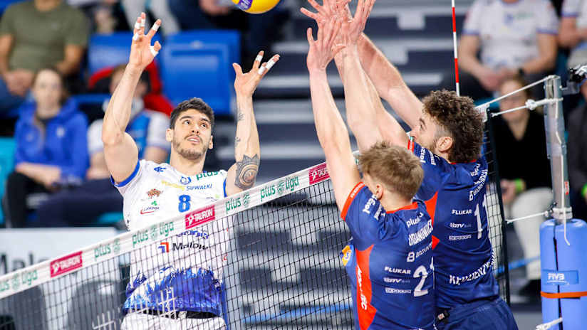 Slepsk Malow v ZAKSA (Photo source: Slepsk Malow Suwalki / plusliga.pl)