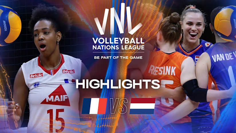 France 🇫🇷 vs. Netherlands 🇳🇱  - Highlights | Week 2 | Women's VNL 2025