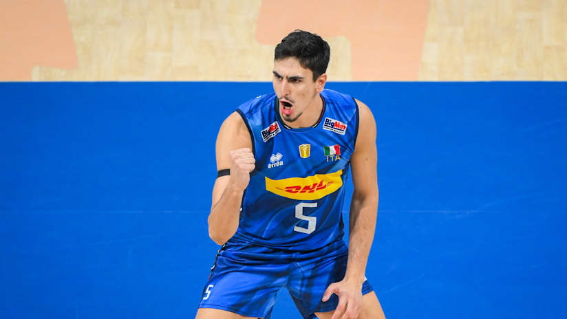 Alessandro Michieletto of Italy at the 2025 Men`s Volleyball World Championship