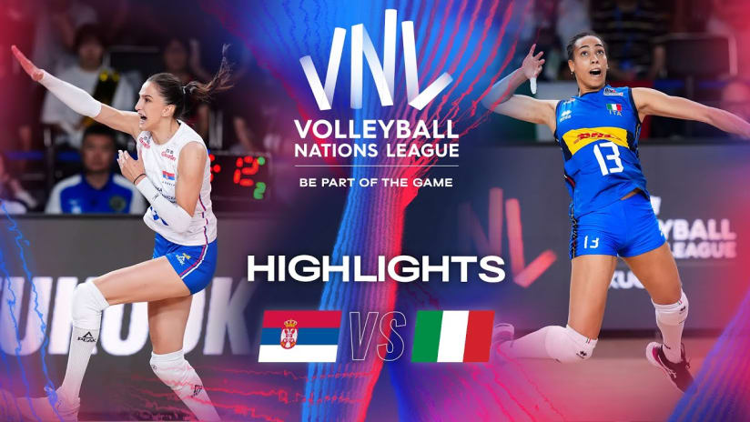 🇷🇸 SRB vs. 🇮🇹 ITA - Highlights | Week 3 | Women's VNL 2024