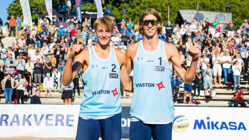 Swedish teenagers Jacob Holting Nilsson & Elmer Andersson triumph at the Rakvere Futures (source: cev.eu)