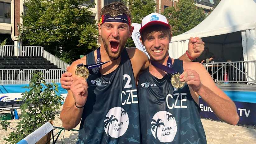 2024 Leuven Futures men’s champions Jakub Sepka & Jiri Sedlak of Czechia (source: Leuven Beach)