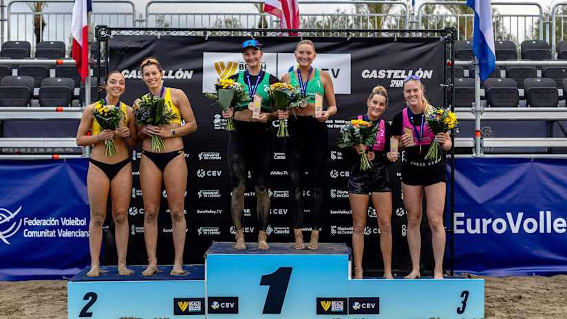 The 2024 Castellon de la Plana Futures podium (source: cev.eu)