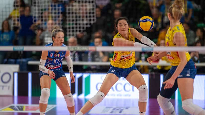 Zhu was Conegliano's top scorer and MVP in her second match with the team