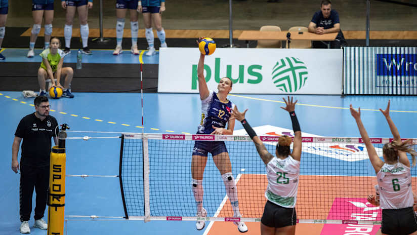 Radomka's opposite Monika Gałkowska ranks third in points scored in the Tauron Liga