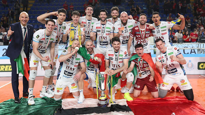 Itas Trentino Trento triumph as Italian champions for the sixth time in history (legavolley.it)
