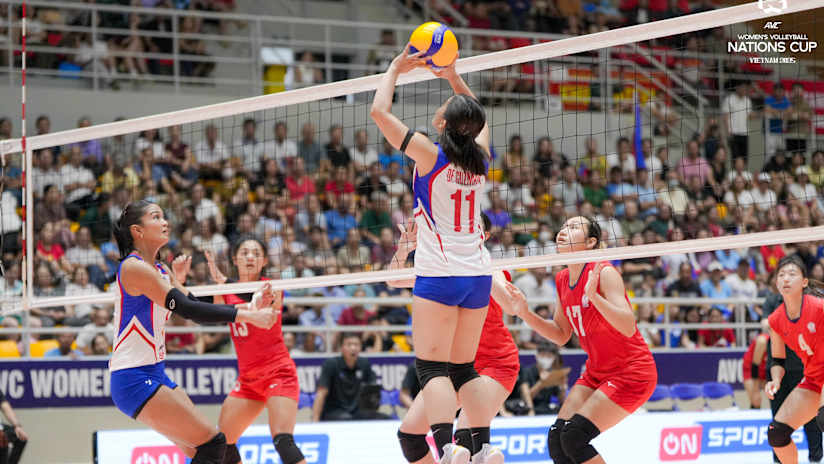 The five-set AVC Nations Cup semifinal battle between the Philippines and Chinese Taipei (source: AVC)