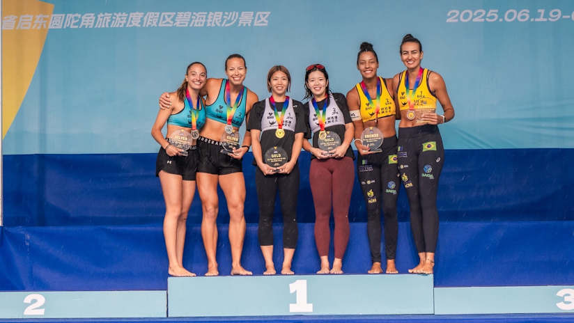 The 2025 Qidong Futures women’s podium