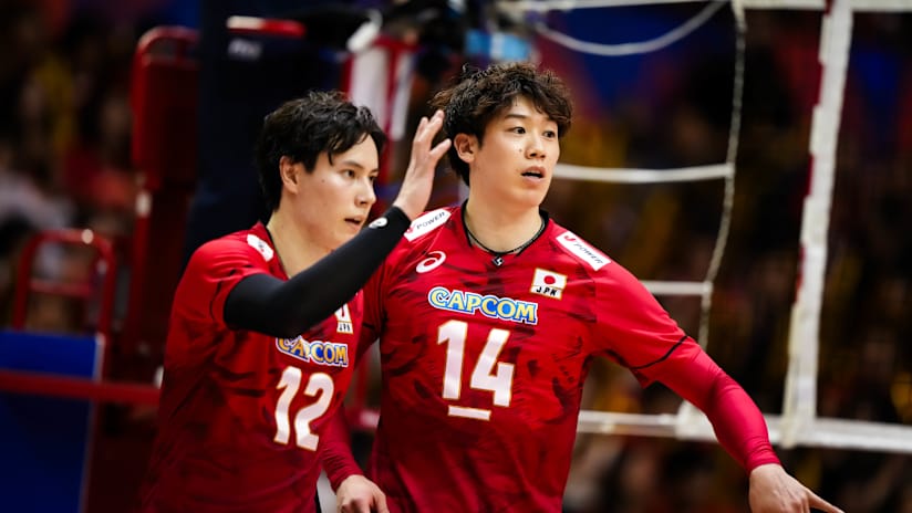 Ran Takahashi and Yuki Ishikawa played their first VNL 2025 match on Wednesday