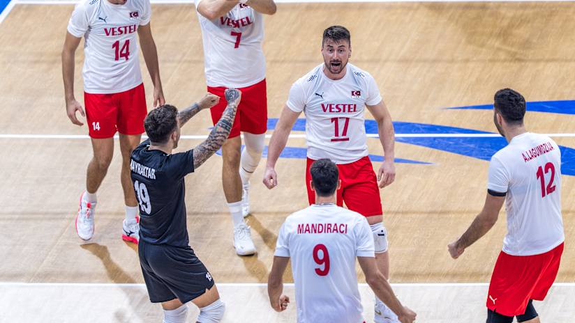Turkish captain Murat Yenipaza celebrates a point against the Africans