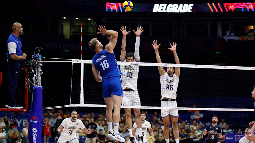 Serbia vs. Iran in VNL 2025 match