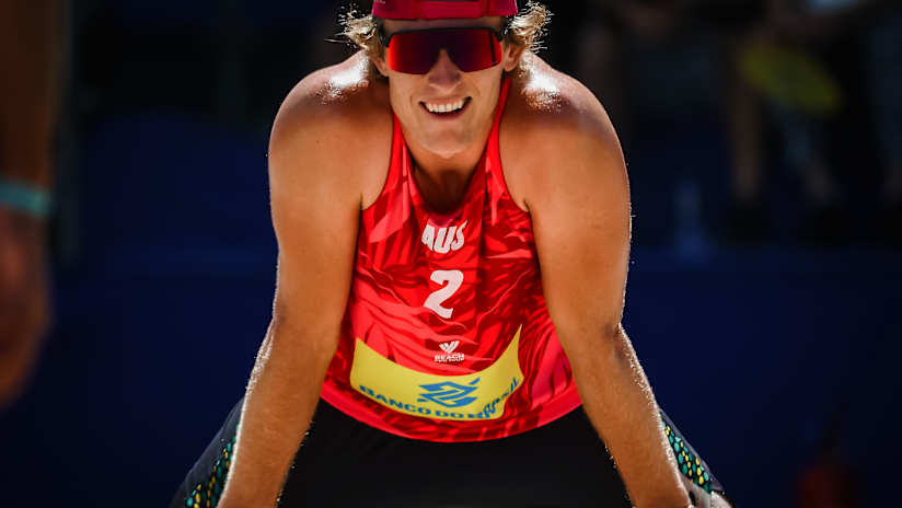 Dynamic Beach Volleyball Action