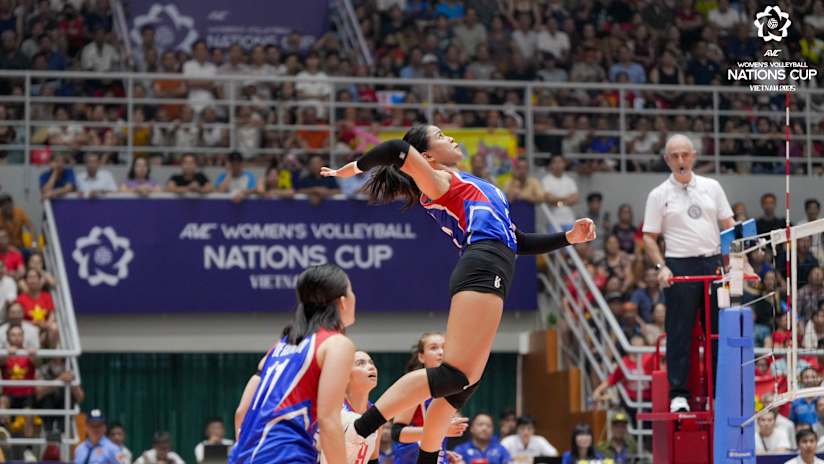 The Philippines in attack during last year’s inaugural AVC Women’s Nations Cup final