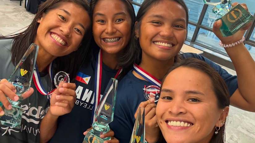 Four Filipino players rejoice as gold and silver medalists at the 2026 Busan Futures (source: Sisi Rondina)