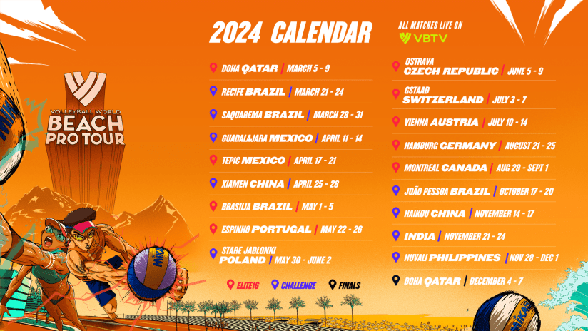 2024 Beach Pro Tour Calendar