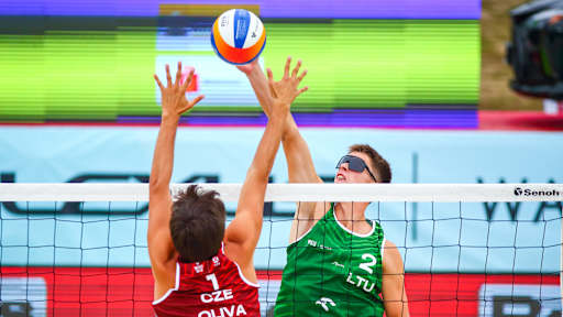 Rumsevicius & Palubinskas celebrate first Beach Pro Tour gold