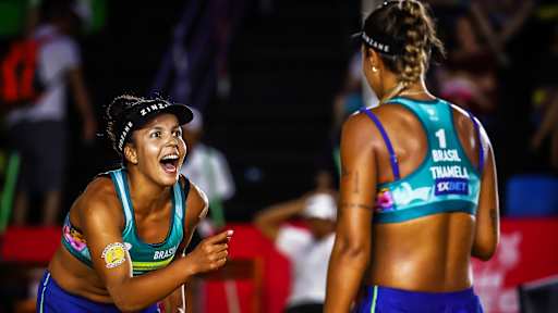 Thamela and Victoria celebrate home gold in João Pessoa