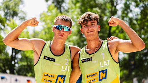 Latvian teens crown Beach Pro Tour debut with gold