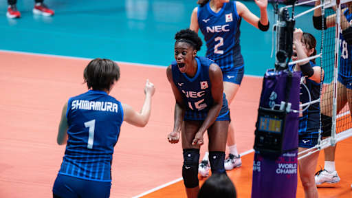 Da Silva piles up 21 points in three sets to power NEC to first win at Club Worlds